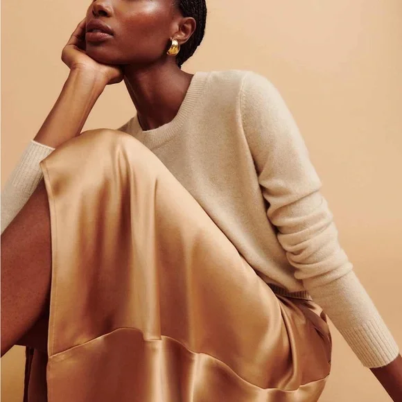 Reformation Sweater Dana Cashmere Crewneck Pullover Sz S - Picture 11 of 14